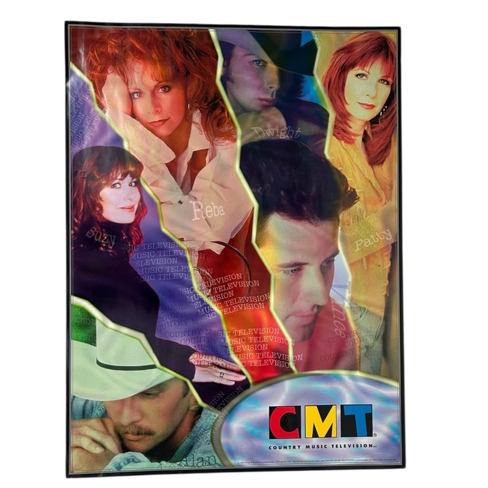 Vintage 1994 CMT Country Music Television Poster